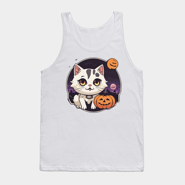 spooky cat Tank Top by PlushFutura